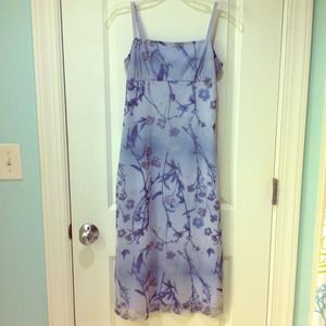 Spring blue dress.