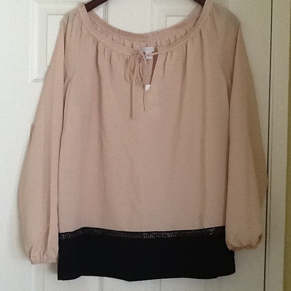 Reduced Beige and black top