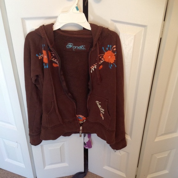 O'neil embroidered brown sweater