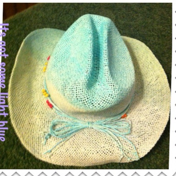 Accessories - Multi Colored Straw cowgirl hat