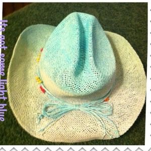 Multi Colored Straw cowgirl hat