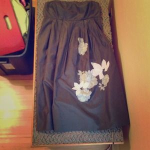 Gap Charcoal strapless baby doll dress