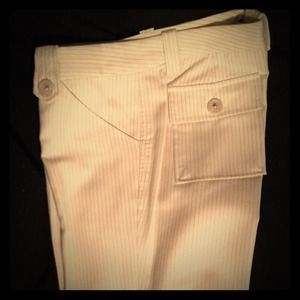 Ivory pin stripe winter pants - banana republic
