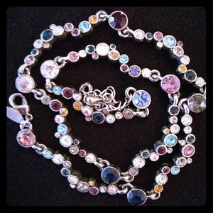 Lia Sophia multicolor rhinestone necklace