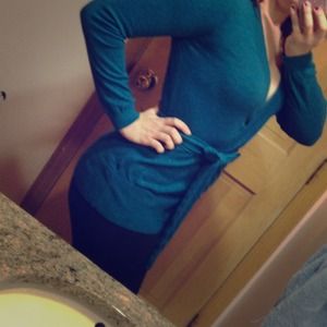 GAP wrap sweater. Teal. Excellent quality.
