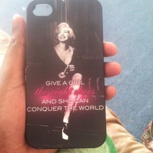 Hard Marilyn Monroe iPhone 4/4s case with quote