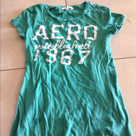 Aeropostale teal/green top