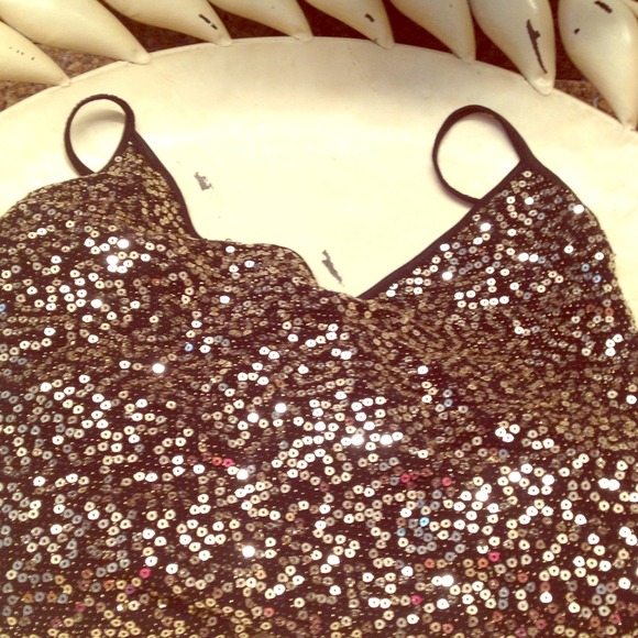 Limited Express-Sparkle black&gold tank