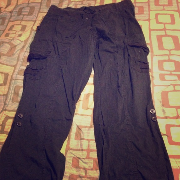 Black cargo pants