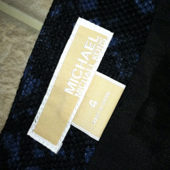 *Michael Kors* Sz 4 XS S Blue /Black pattern dress - Picture 4 of 4