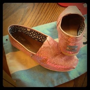 Pink Glitter TOMS