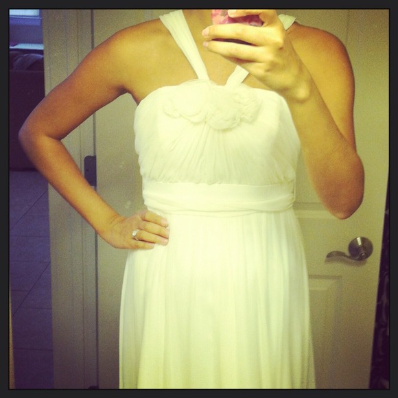 Ivory Priscilla of Boston Dress with Floral Detail - Picture 2 of 3