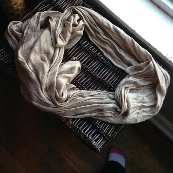 Sold in bundle. Beige scarf gently worn