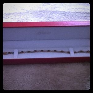 Genuine Garnet and diamond accent bracelet