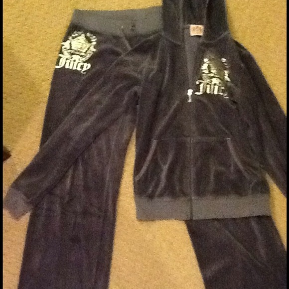 Juicy Gray Velour Sweatsuit