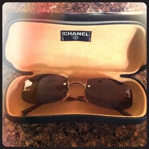 Authentic Chanel rimless Sunglasses