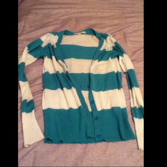 💙Turquoise striped cardigan💙