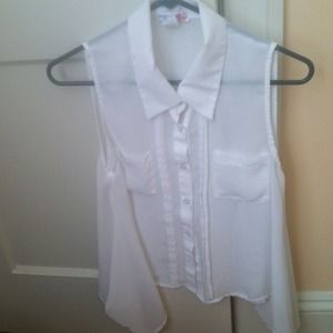 Lace button up shirt