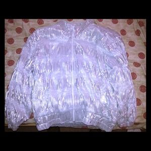 Shiny silver jacket