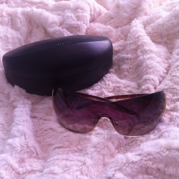 Gold and brown Prada shades