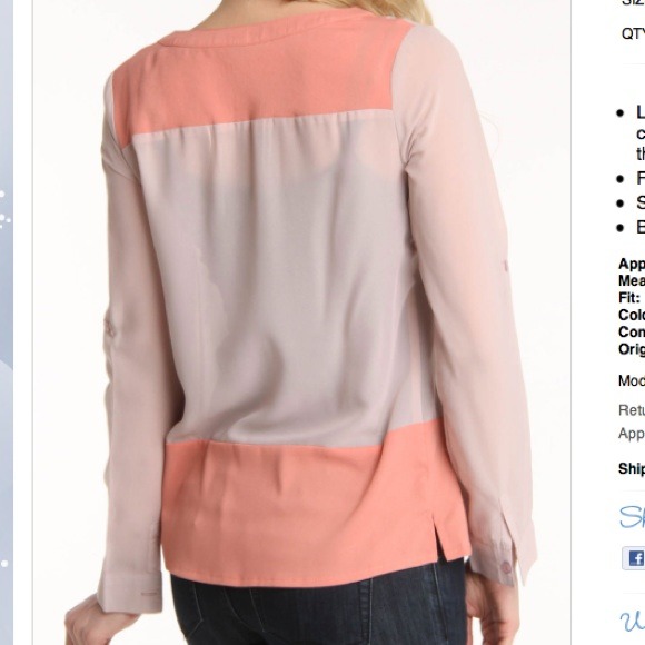 NWT! Reduced! C. Luce contrast trim top - Picture 2 of 4