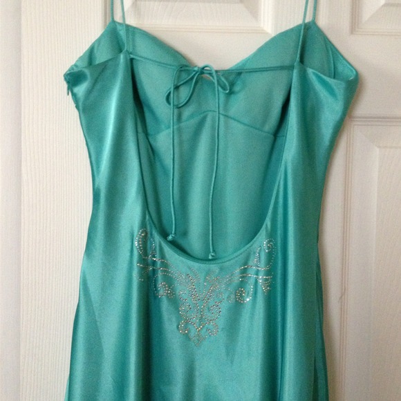 Teal Prom Dress - Picture 1 of 4