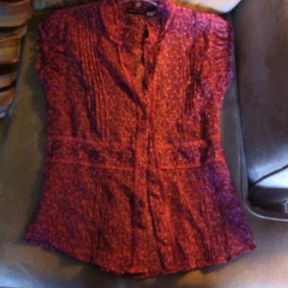 Sheer flower blouse