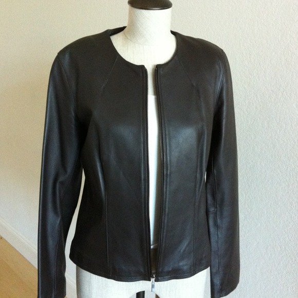 Kristen Blake - Chocolate Brown Leather Jacket - Picture 1 of 5