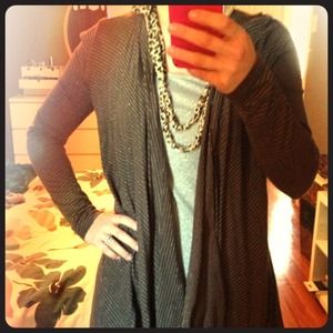 Calvin Klein open front cardigan.