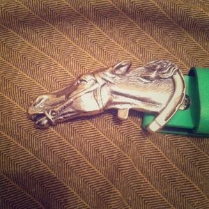 Brighton horse belt buckle.