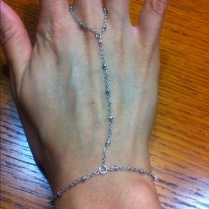 1 Silver Tone Bohemian Hand Chain Bracelet
