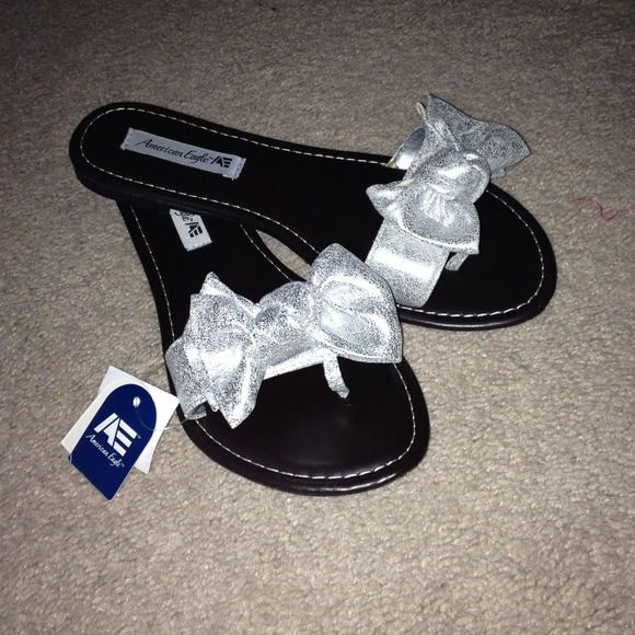 Sandals; Silver