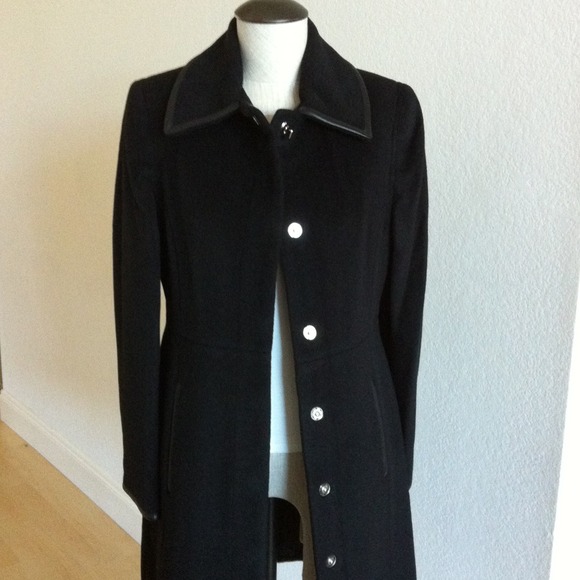 COACH - BNWT Beautiful Wool/Mohair Black Wool Coat - Picture 1 of 4