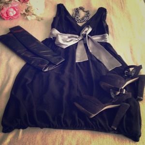 Black and silver party dress