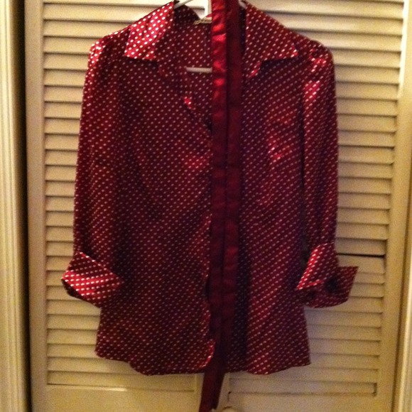 Forever 21 polka dot blouse