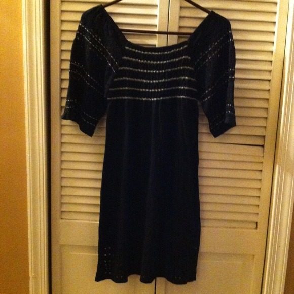 Black knitted dress
