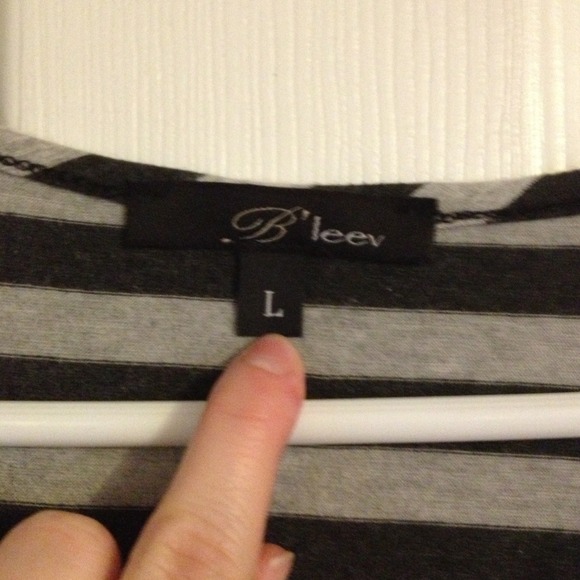 Sold!!! Black and grey striped top - Picture 2 of 2