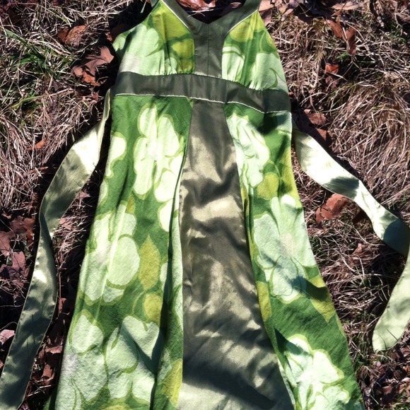 Long, green pageant dress