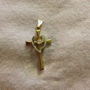 ⭐Hold⭐Gold silver and diamond pendant