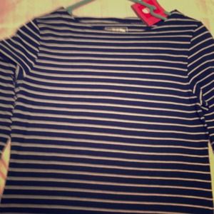 Northface blue and white striped shirt -OBO