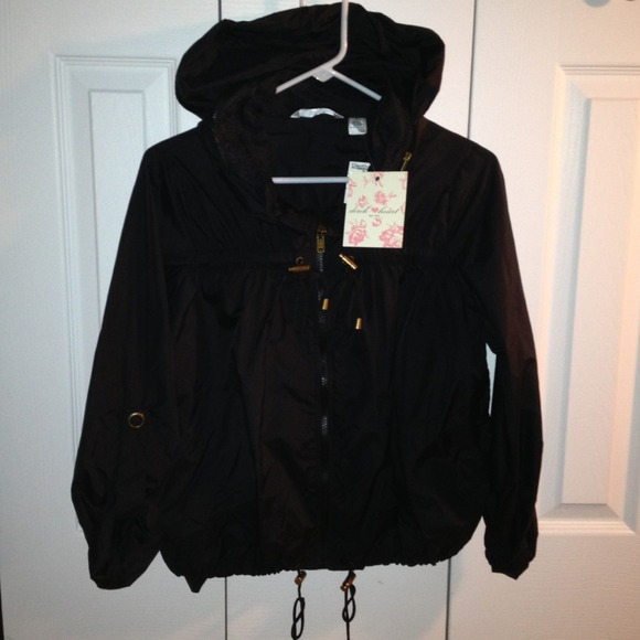 Jackets & Blazers - Brand new wind breaker jacket w gold ;)