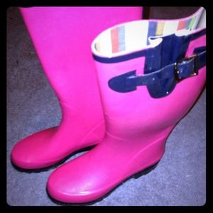 GAP pink rain boots