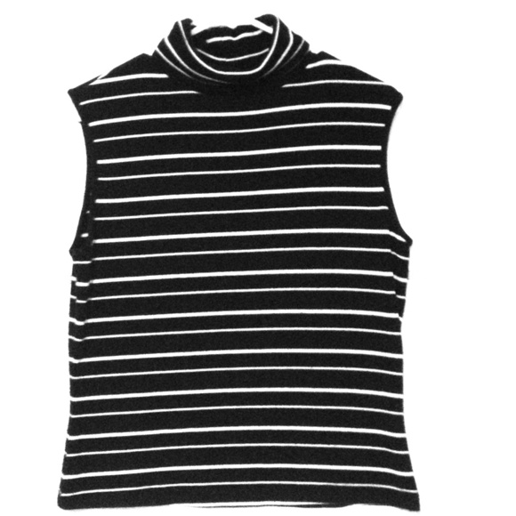 Striped turtleneck sweater