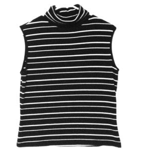 Striped turtleneck sweater