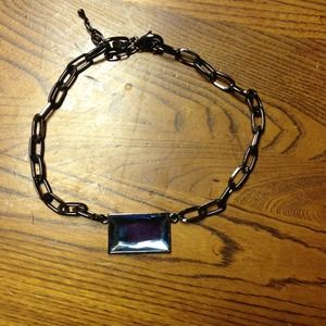 Lia Sophia bright blue stone necklace