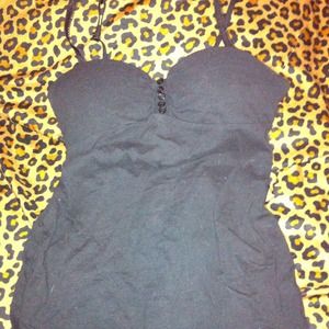 Reserved! Black top/high waist shorts