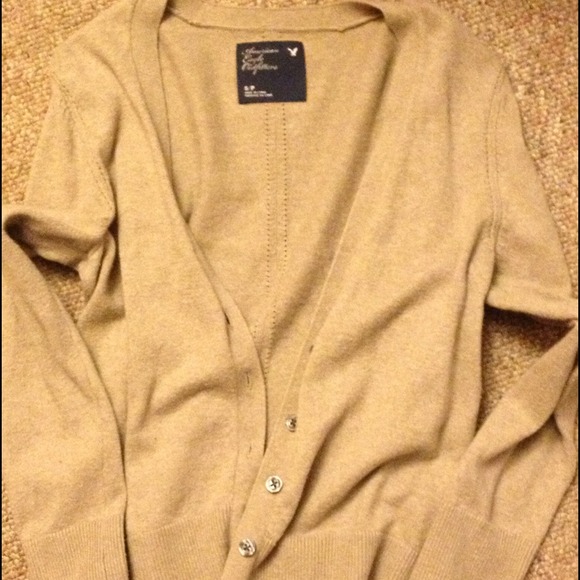 Tan button down cardigan