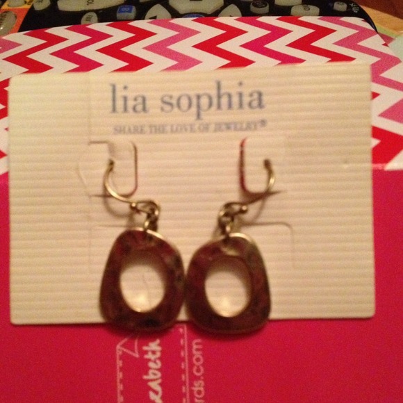 Lia Sophia gold earrings