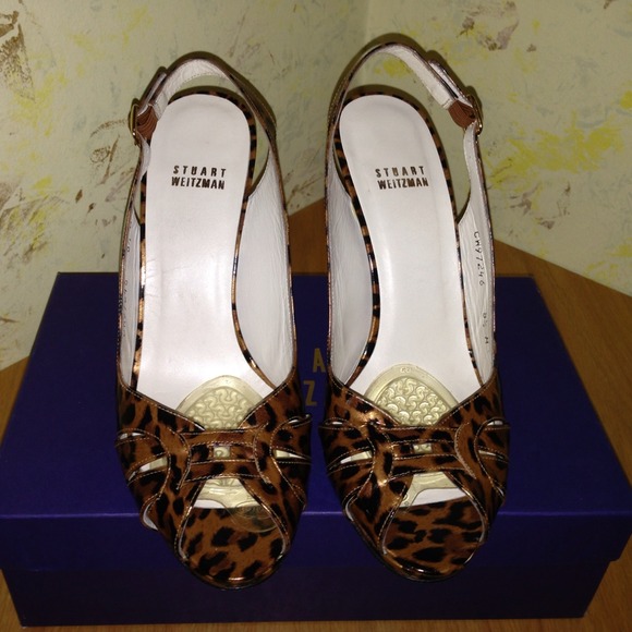 Leopard Print Stuart Weitzman Heels - Picture 2 of 4