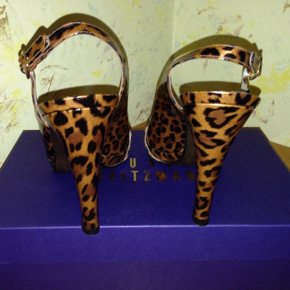 Leopard Print Stuart Weitzman Heels - Picture 3 of 4
